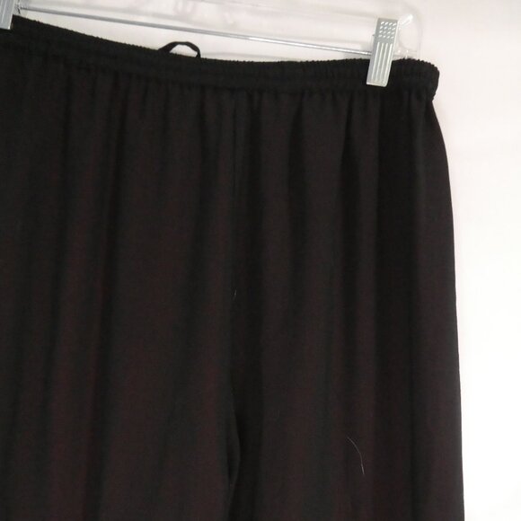 Black Textured Sheer Pants | xxxl | Stretchy Waistband | Drawstring | Lined - Picture 12 of 16